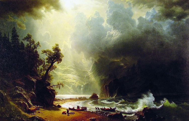 Albert Bierstadt Oil Painting Puget Sound on the Pacific Coast